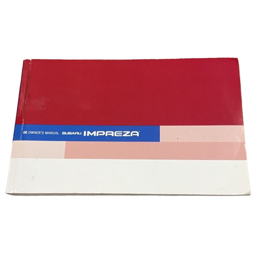 Subaru Impreza Owners User Operator Manual Guide 2006 06 Maintenence Booklet